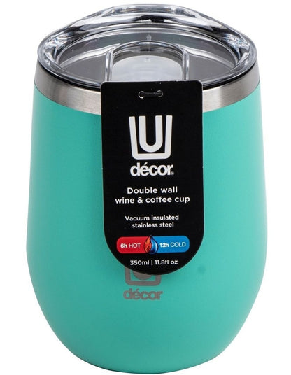 Insulated Wine and Coffee Cup 350ml in Stainless Steel