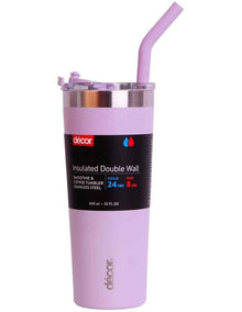 Extra Large Double Wall Smoothie and Coffee Tumbler 650ml in Assorted