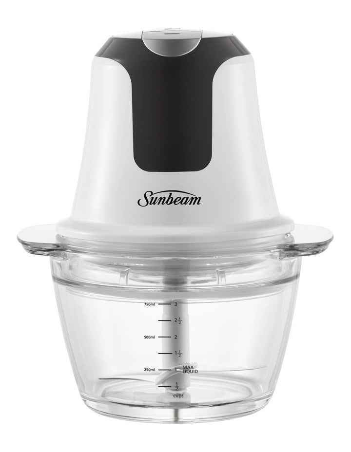 White Mini Glass Multi Chopper FCP1000WH