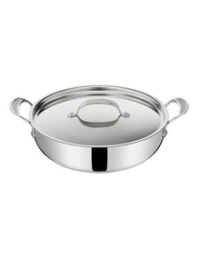 Cooks Classic Non-Stick Induction Stainless Steel Shallowpan + lid 30cm in Silver