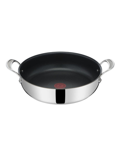 Cooks Classic Non-Stick Induction Stainless Steel Shallowpan + lid 30cm in Silver
