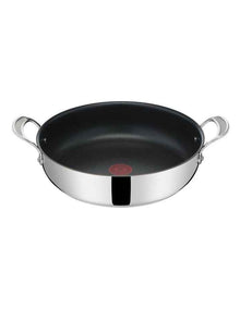 Cooks Classic Non-Stick Induction Stainless Steel Shallowpan + lid 30cm in Silver