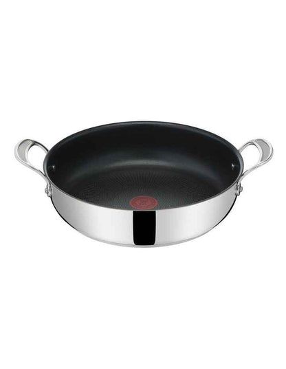 Cooks Classic Non-Stick Induction Stainless Steel Shallowpan + lid 30cm in Silver