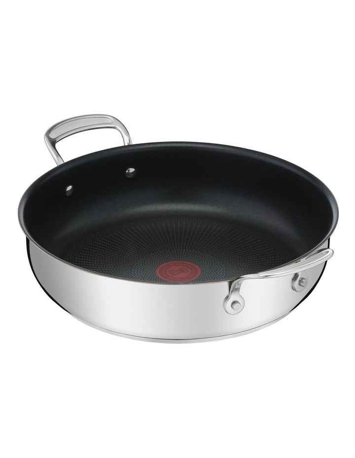 Cooks Classic Non-Stick Induction Stainless Steel Shallowpan + lid 30cm in Silver