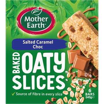 Mother Earth Oaty Slice Salted Caramel 240g