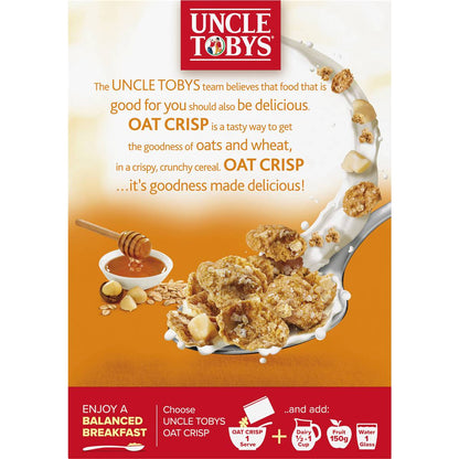Uncle Tobys Oat Crisp Honey & Macadamia Breakfast Cereal 475g