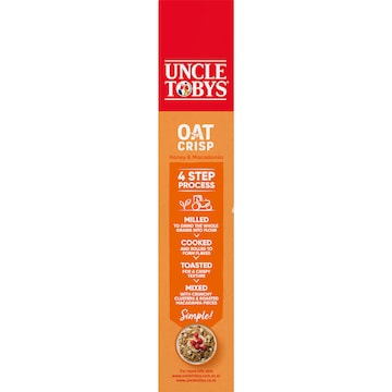 Uncle Tobys Oat Crisp Honey & Macadamia Breakfast Cereal 475g