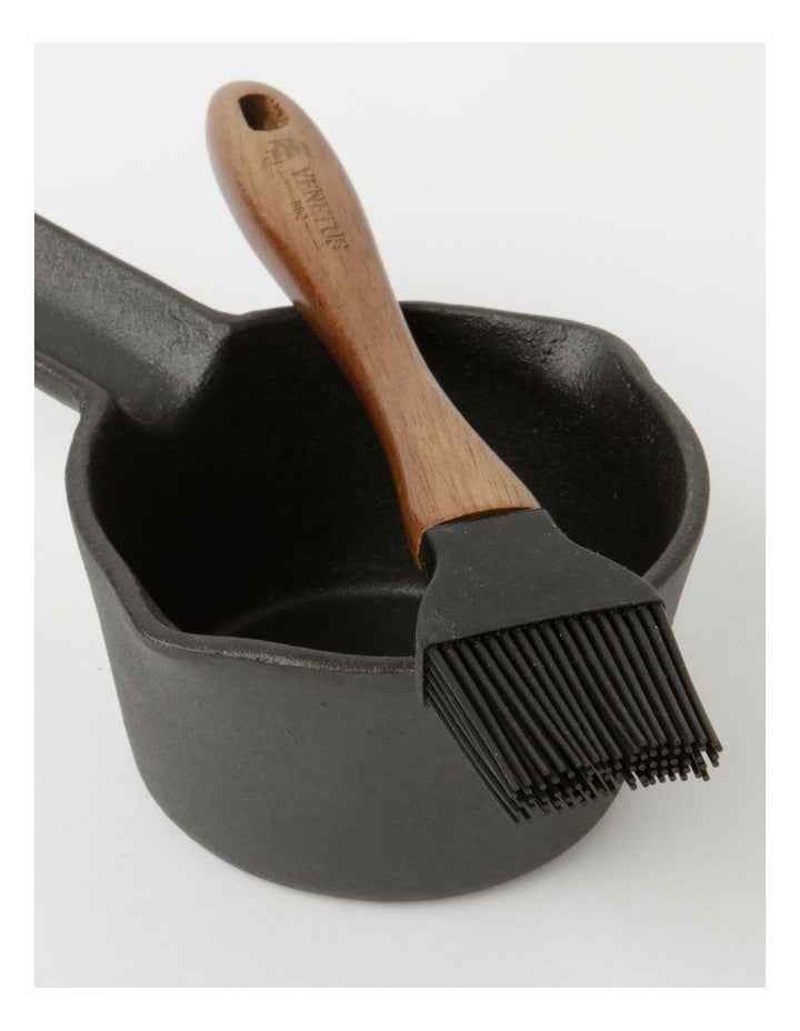 BBQ Basting Pot and Brush in Black