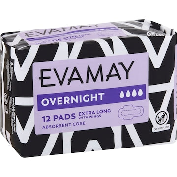 Evamay Pads With Wings Night 12 pack