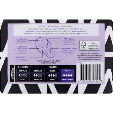 Evamay Pads With Wings Night 12 pack