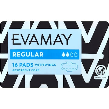 Evamay Pads With Wings Regular 16 pack