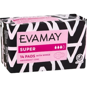 Evamay Pads With Wings Super 14 pack