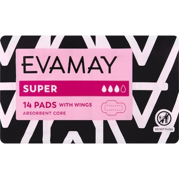 Evamay Pads With Wings Super 14 pack