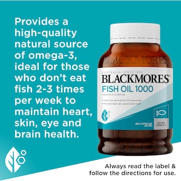 Blackmores Fish Oil 1000mg Omega-3 Capsules 400 pack