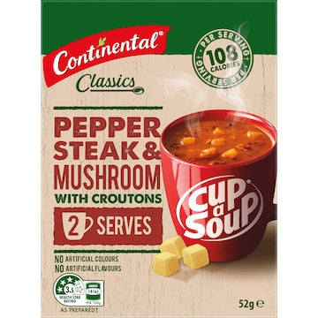 Continental Classics Cup A Soup Pepper Steak & Mushroom 52g