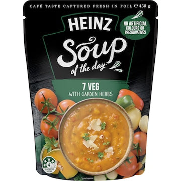 Heinz Soup Of The Day 7 Veg With Garden Herbs Pouch 430g