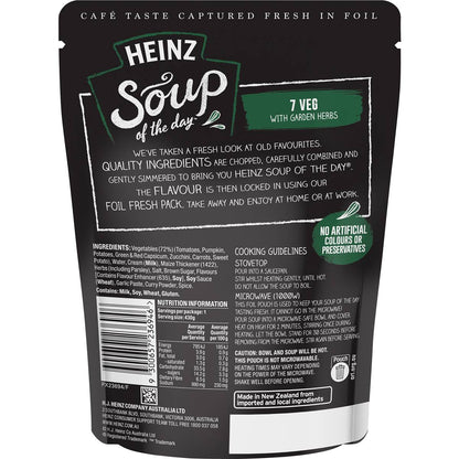 Heinz Soup Of The Day 7 Veg With Garden Herbs Soup Pouch 430g