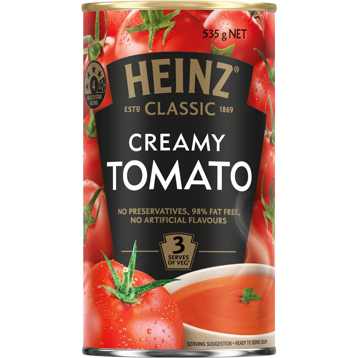 Heinz Classic Creamy Tomato Soup Canned Vegetable Soup 535g
