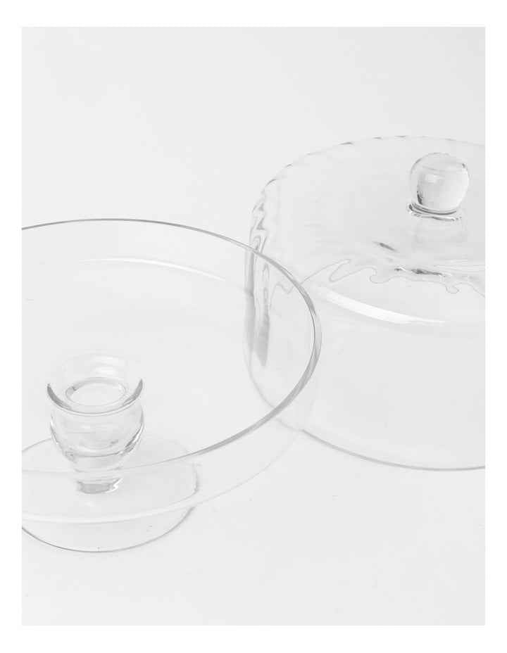 Ribbed Cake Dome And Stand 25.5x25cm