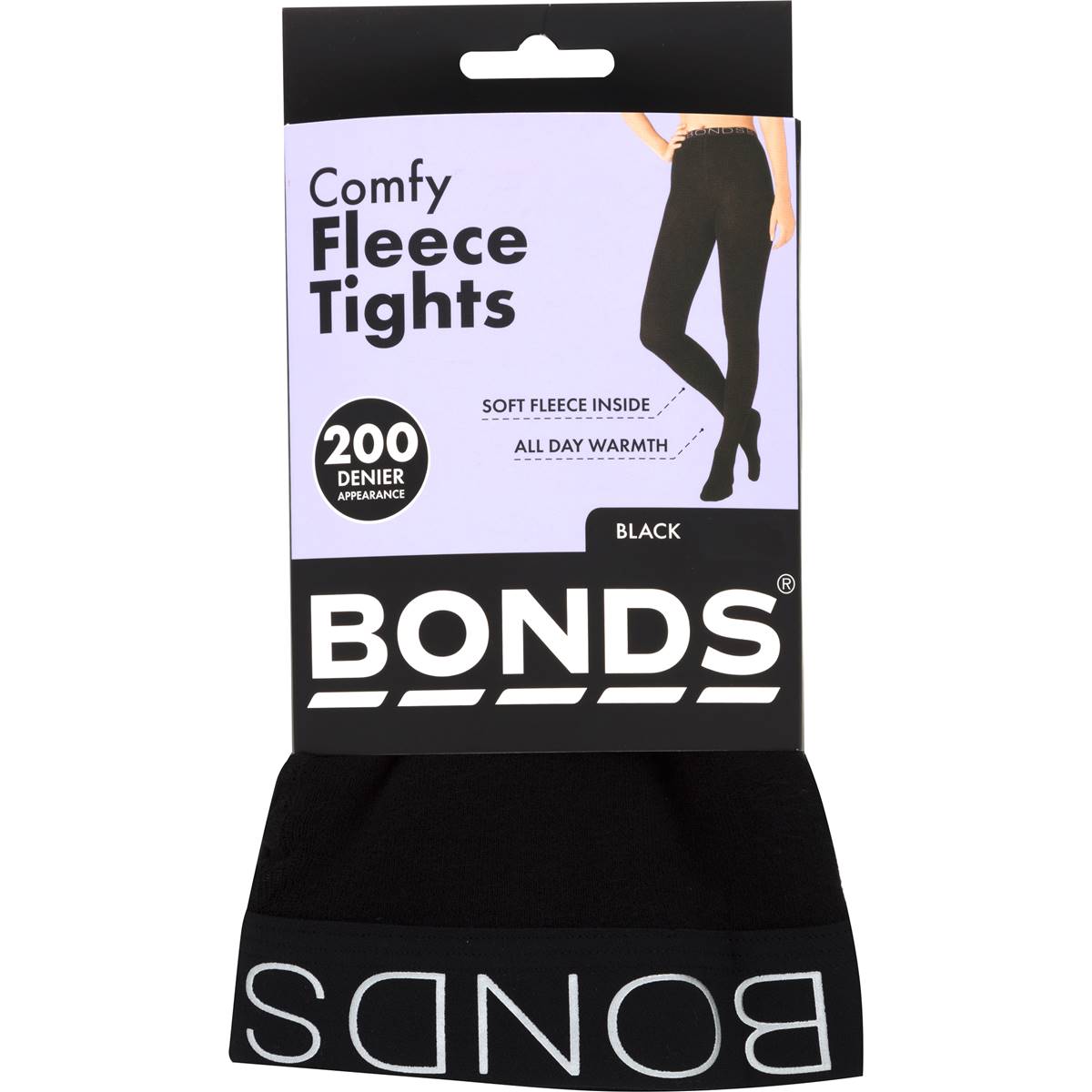 Bonds Comfy Tops Fleecy Tights Black Tl-Xt Each