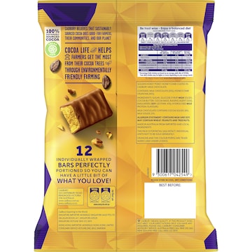 Cadbury Crunchie Milk Chocolate Mini Bars 12 pack