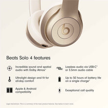 Beats Solo 4 Wireless On-Ear Headphones (Metallic Gold)