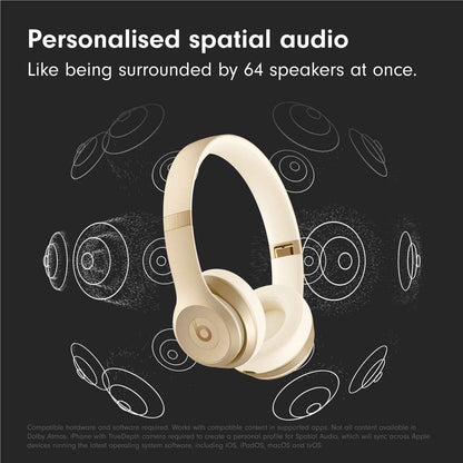 Beats Solo 4 Wireless On-Ear Headphones (Metallic Gold)