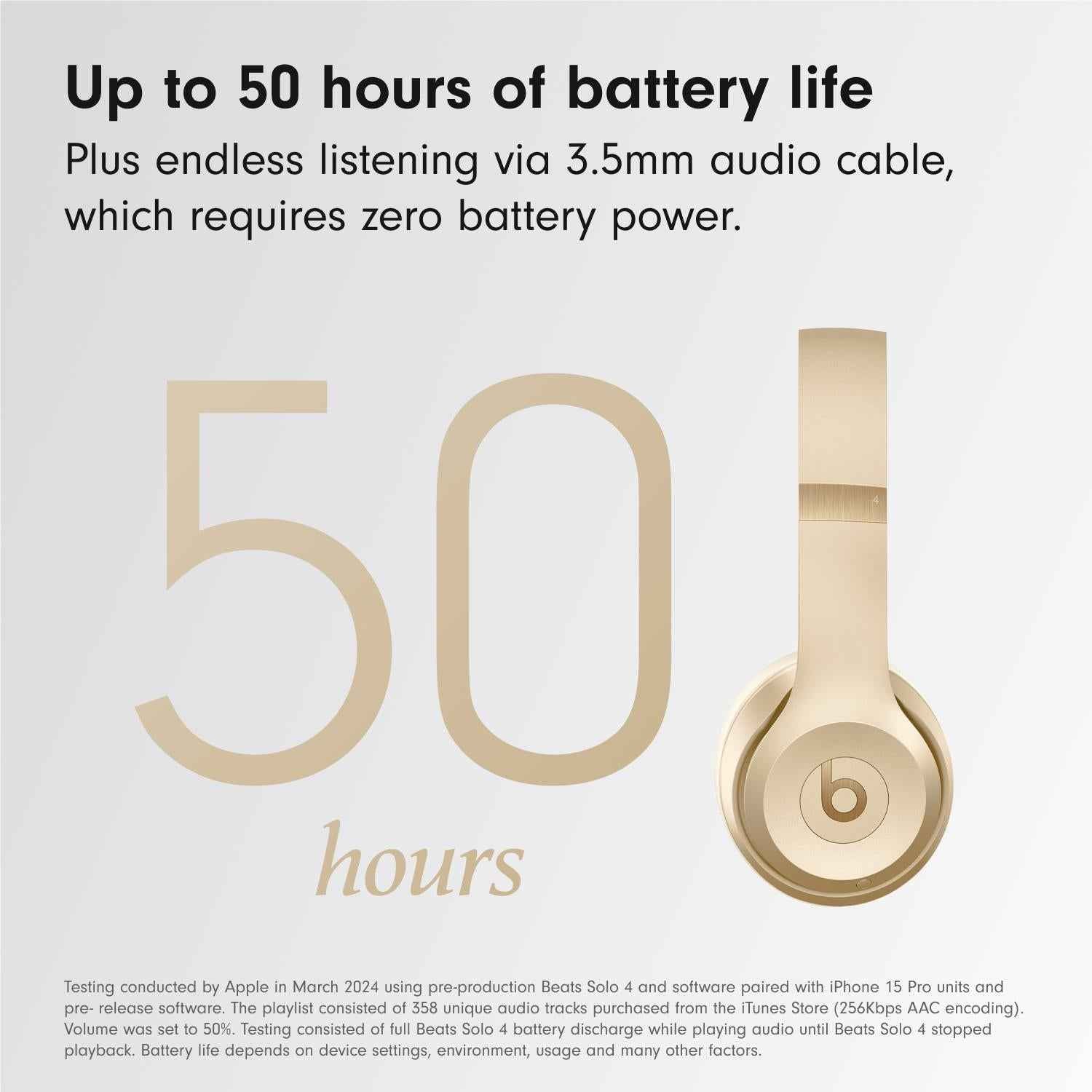 Beats Solo 4 Wireless On-Ear Headphones (Metallic Gold)
