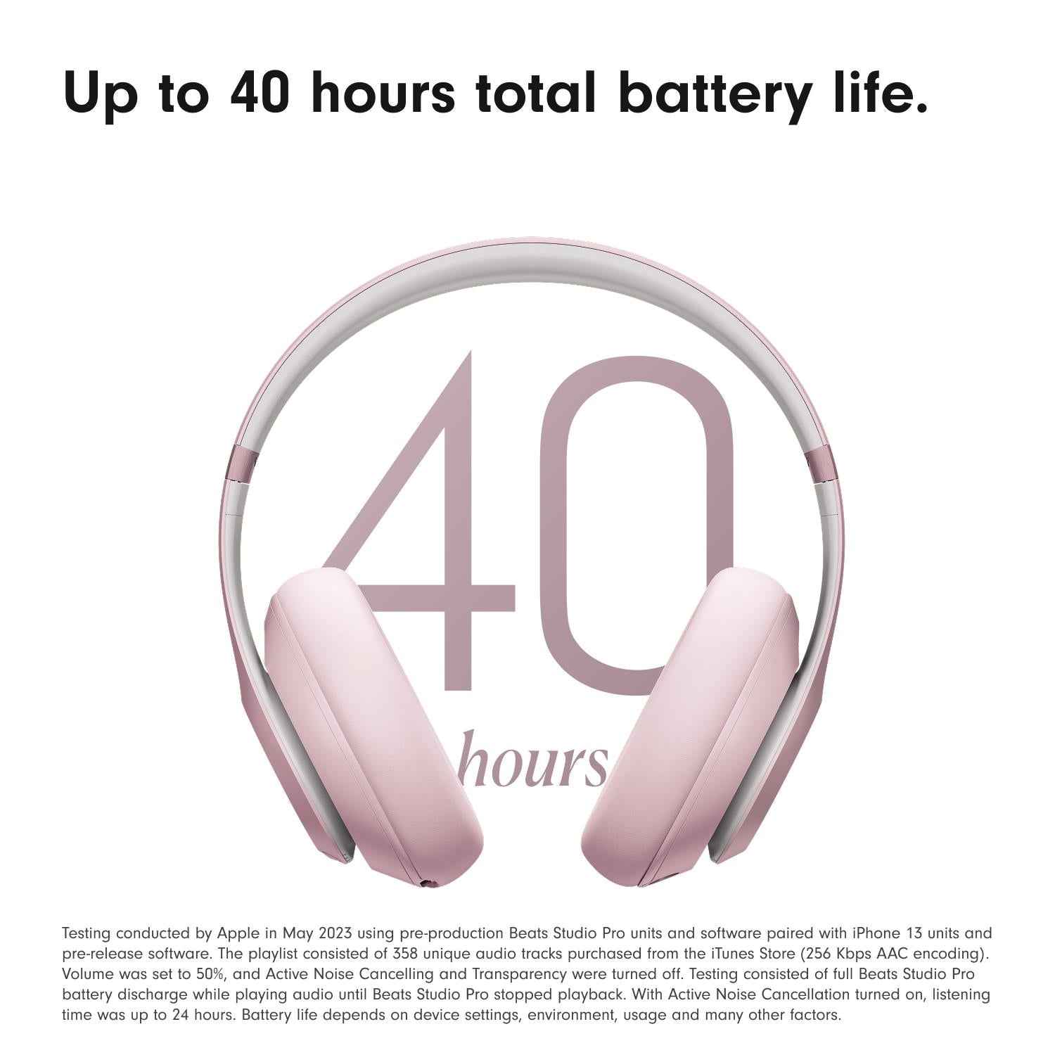 Beats Studio Pro ANC Over-Ear Wireless Headphones (Soft Pink)