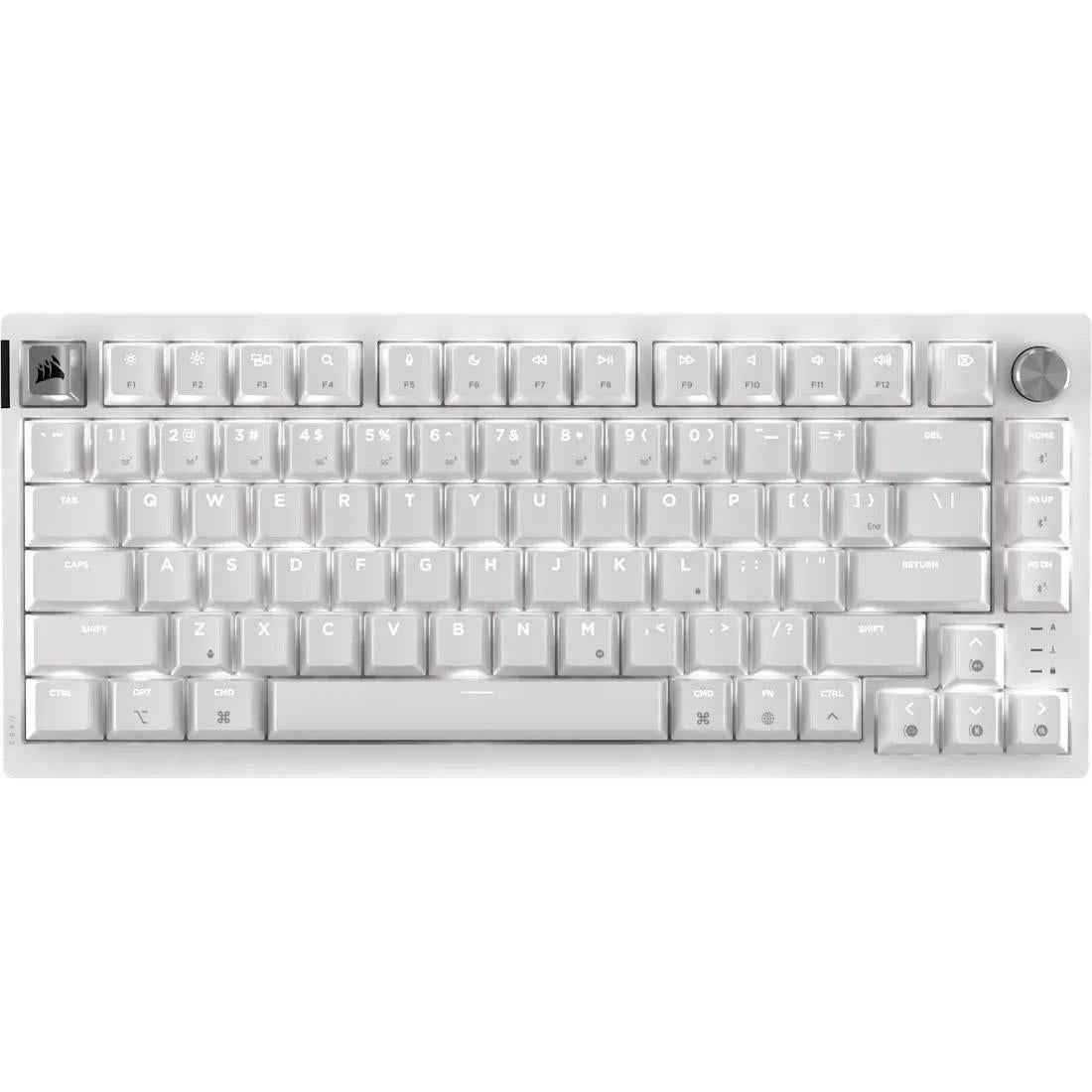 Corsair K65 PLUS WIRELESS 75% RGB Mechanical Gaming Keyboard (Frost White)