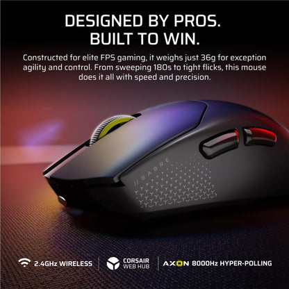 Corsair Sabre V2 Pro Ultralight Wireless Gaming Mouse (Black)