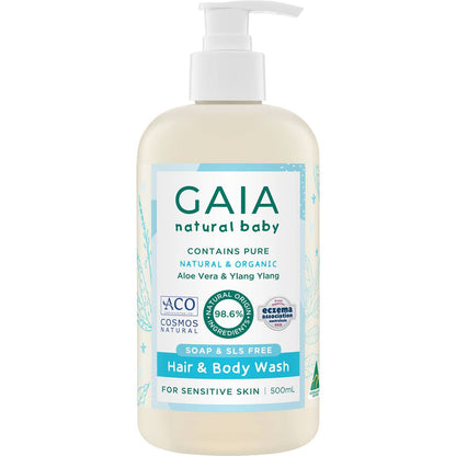 Gaia Natural Baby Hair & Body Wash 500ml