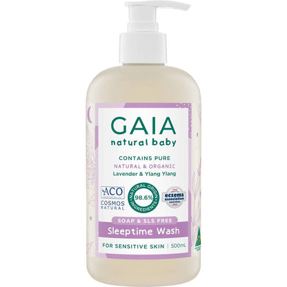 Gaia Natural Baby Bath Wash Sleeptime 500ml