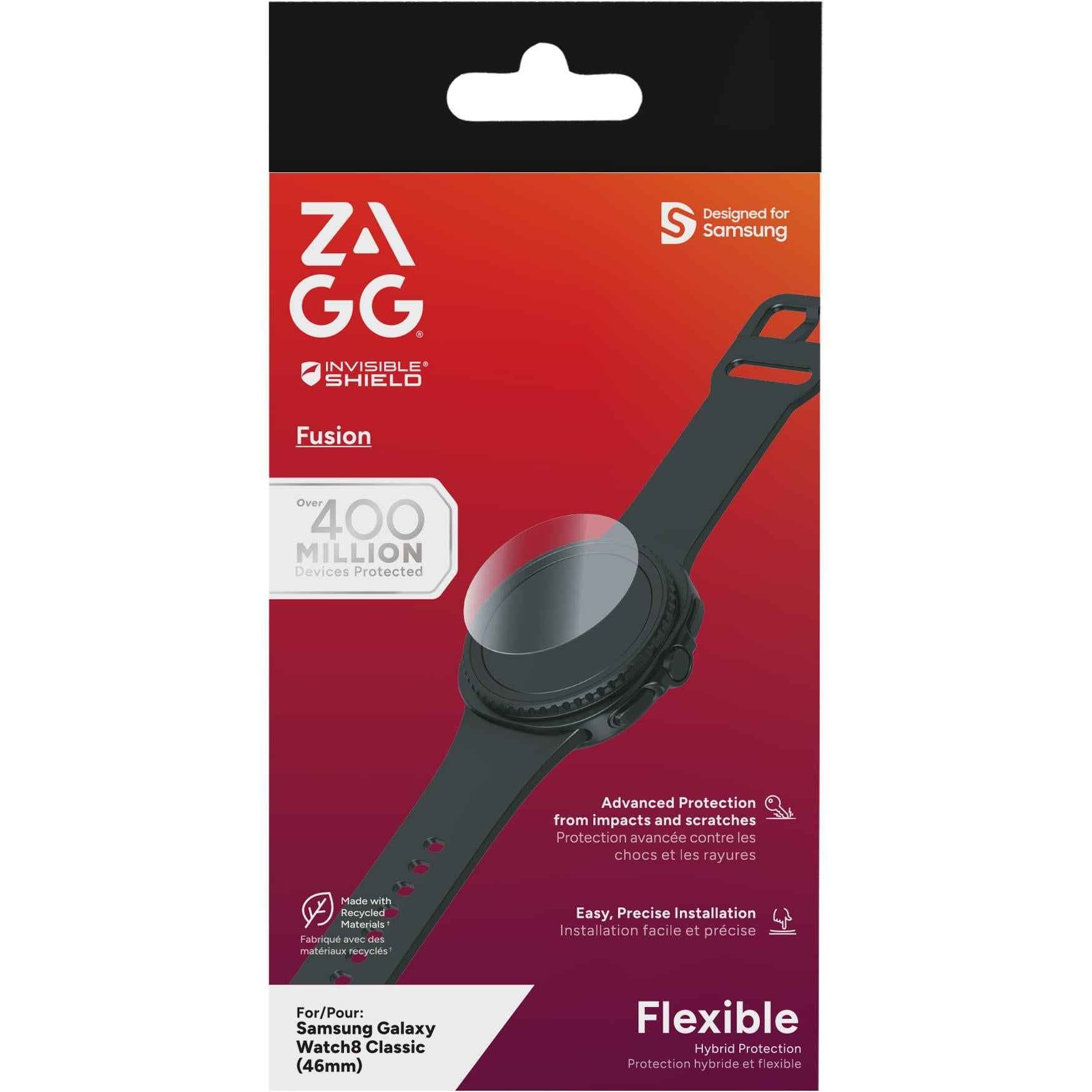 ZAGG InvisibleShield Fusion Screen Protector, Samsung Galaxy Watch8 Classic (46mm)