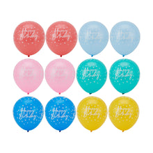 12 Pack Multi Colour Happy Birthday Balloons