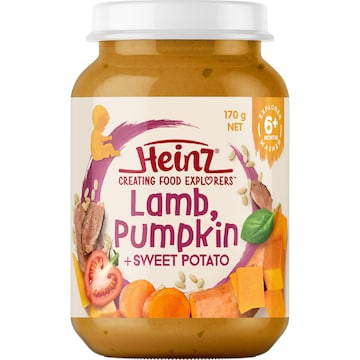 Heinz Lamb Pumpkin + Sweet Potato Baby Food Jar 6+ Months 170g