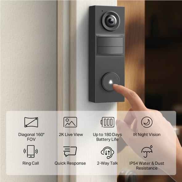 TP-Link Tapo 2K Smart Video Doorbell Mini