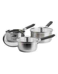 Classic 3 Piece Saucepan Set Stainless Steel PFAS-free