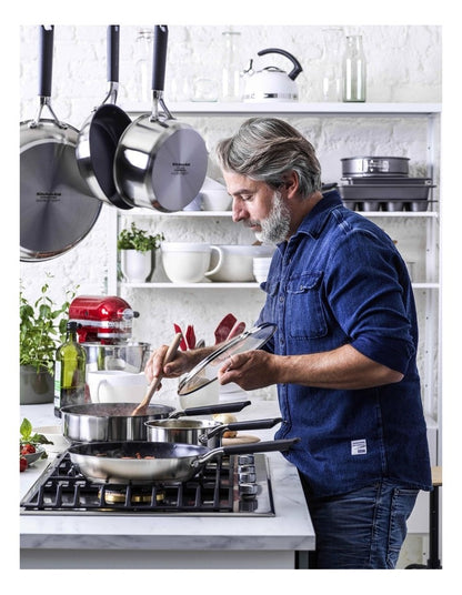Classic 3 Piece Saucepan Set Stainless Steel PFAS-free