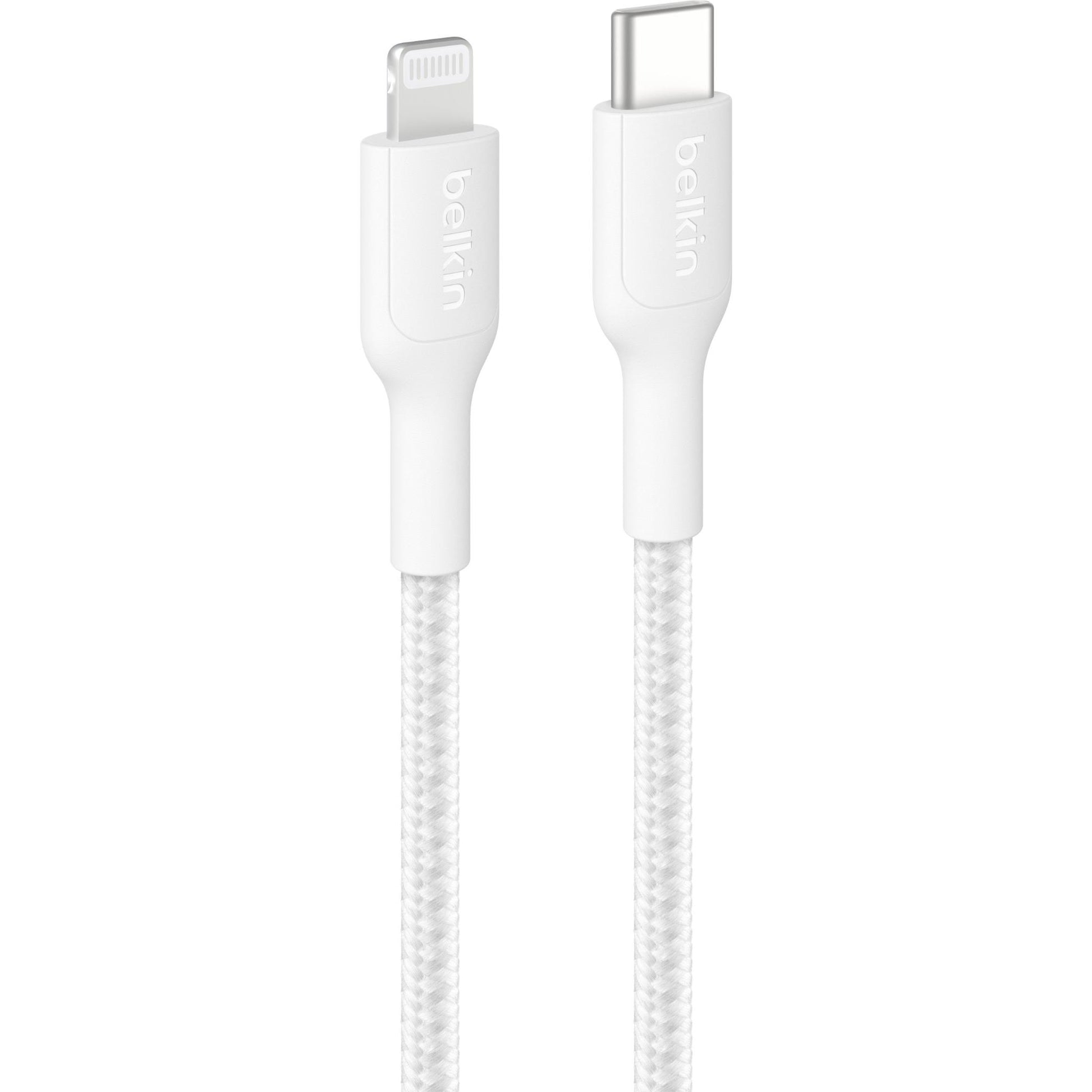 Belkin BoostCharge Braided USB-C to Lightning Cable 1m (White)