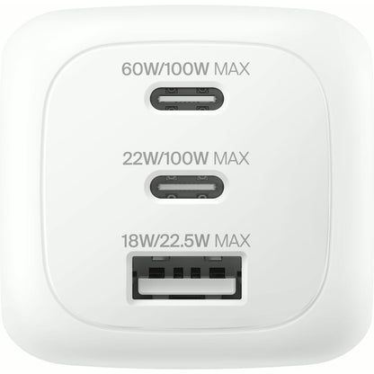 Belkin BoostCharge Pro 3-Port 100W GaN Wall Charger
