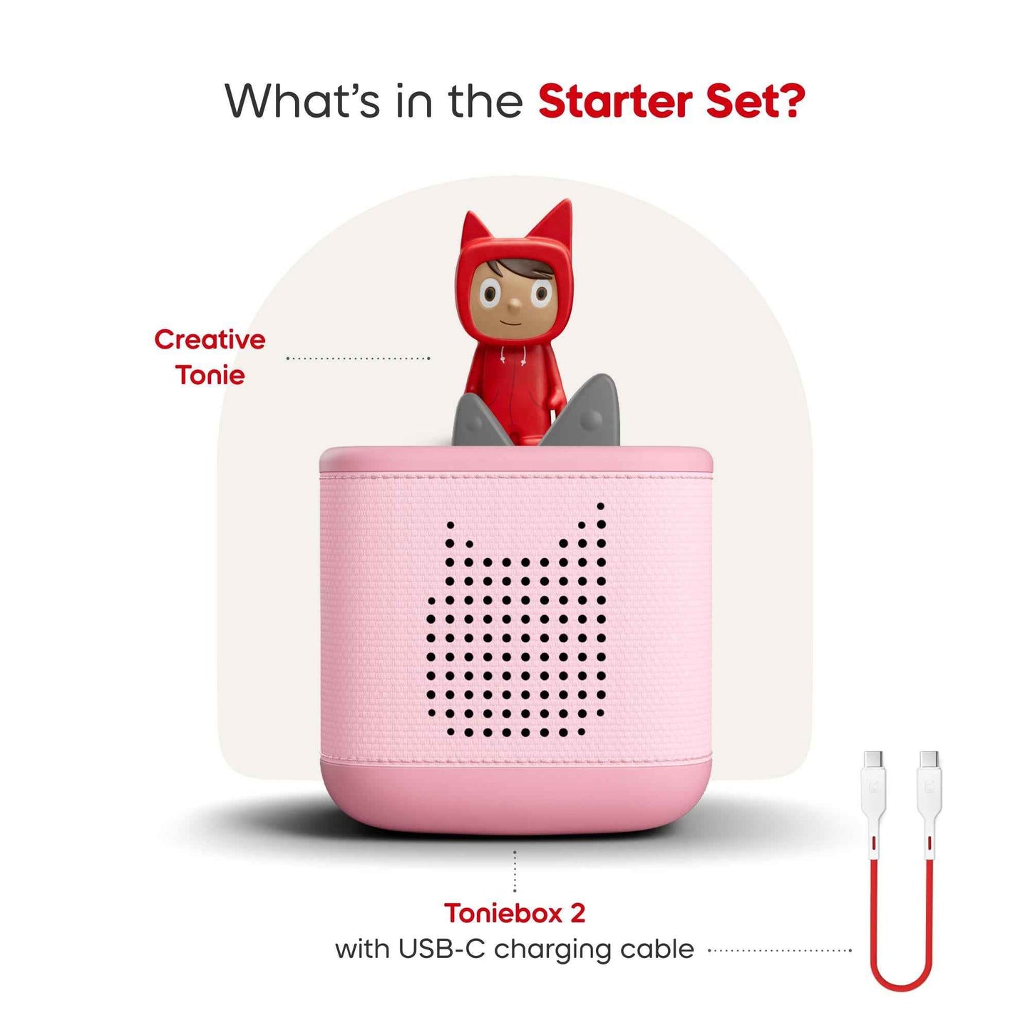 Toniebox 2 Cloud Pink Starter Set Creative Tonie Rubie