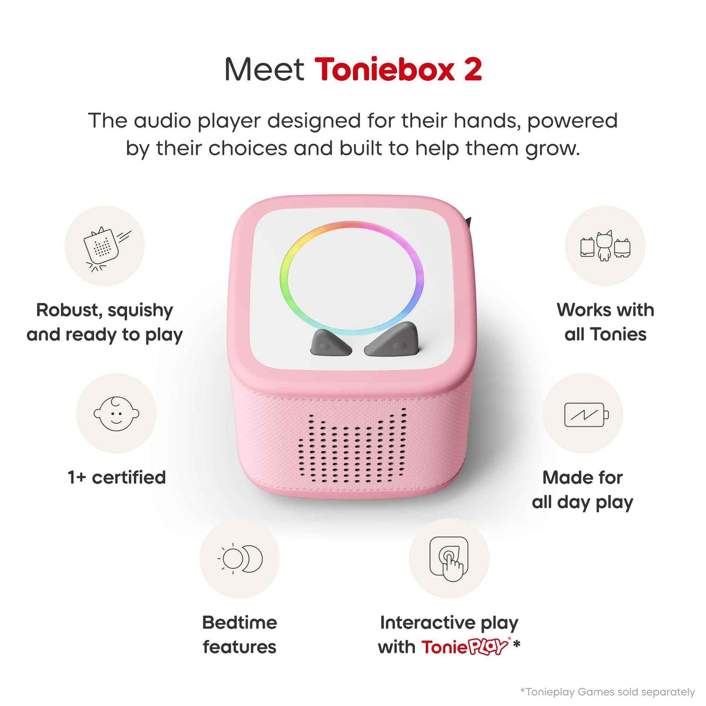 Toniebox 2 Cloud Pink Starter Set Creative Tonie Rubie