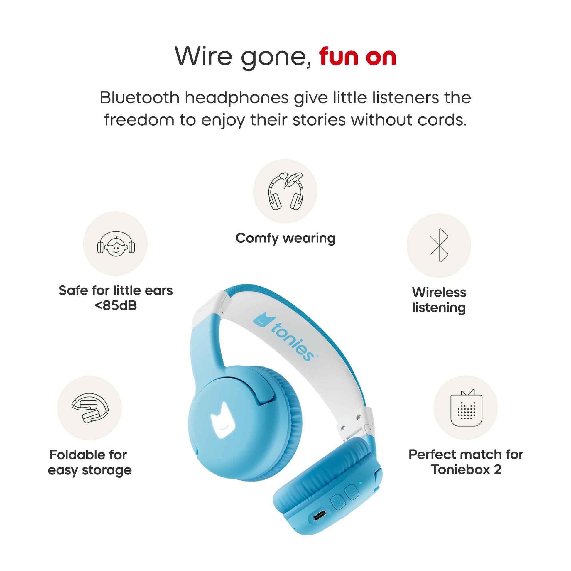 Tonies - Bluetooth Headphones - Sky Blue