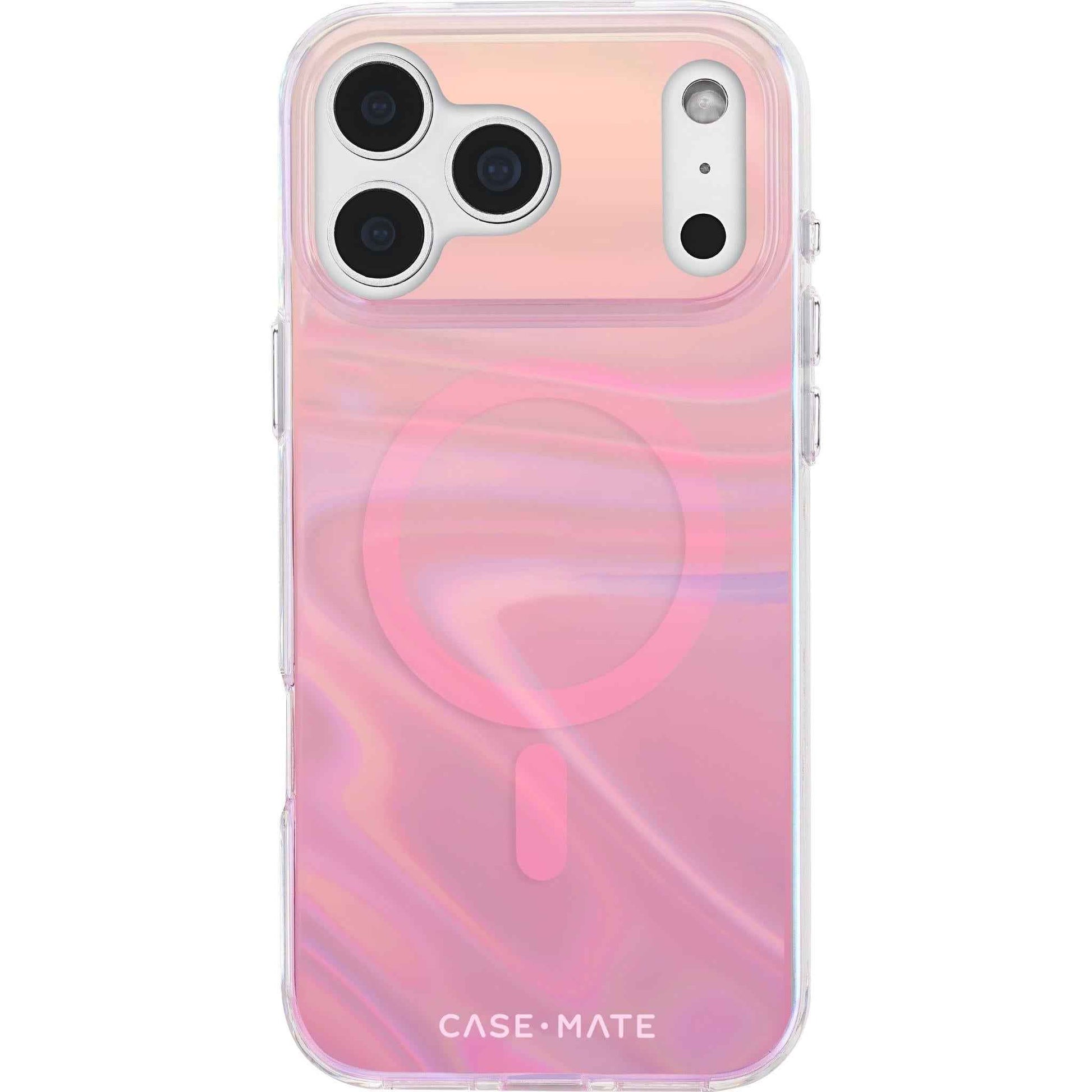 Case-Mate Peach Bubble MagSafe Case for iPhone 17 Pro Max (Iridescent)