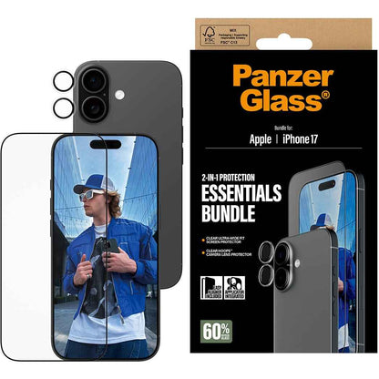Panzer 2-in-1 Bundle UWF Screen Protector + Hoops for iPhone 17