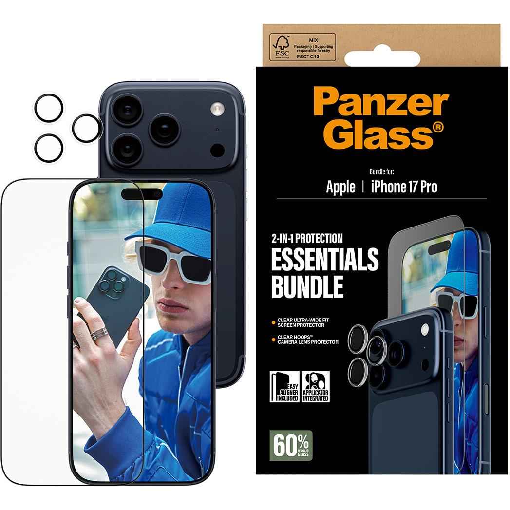 Panzer 2-in-1 Bundle UWF Screen Protector + Hoops for iPhone 17 Pro