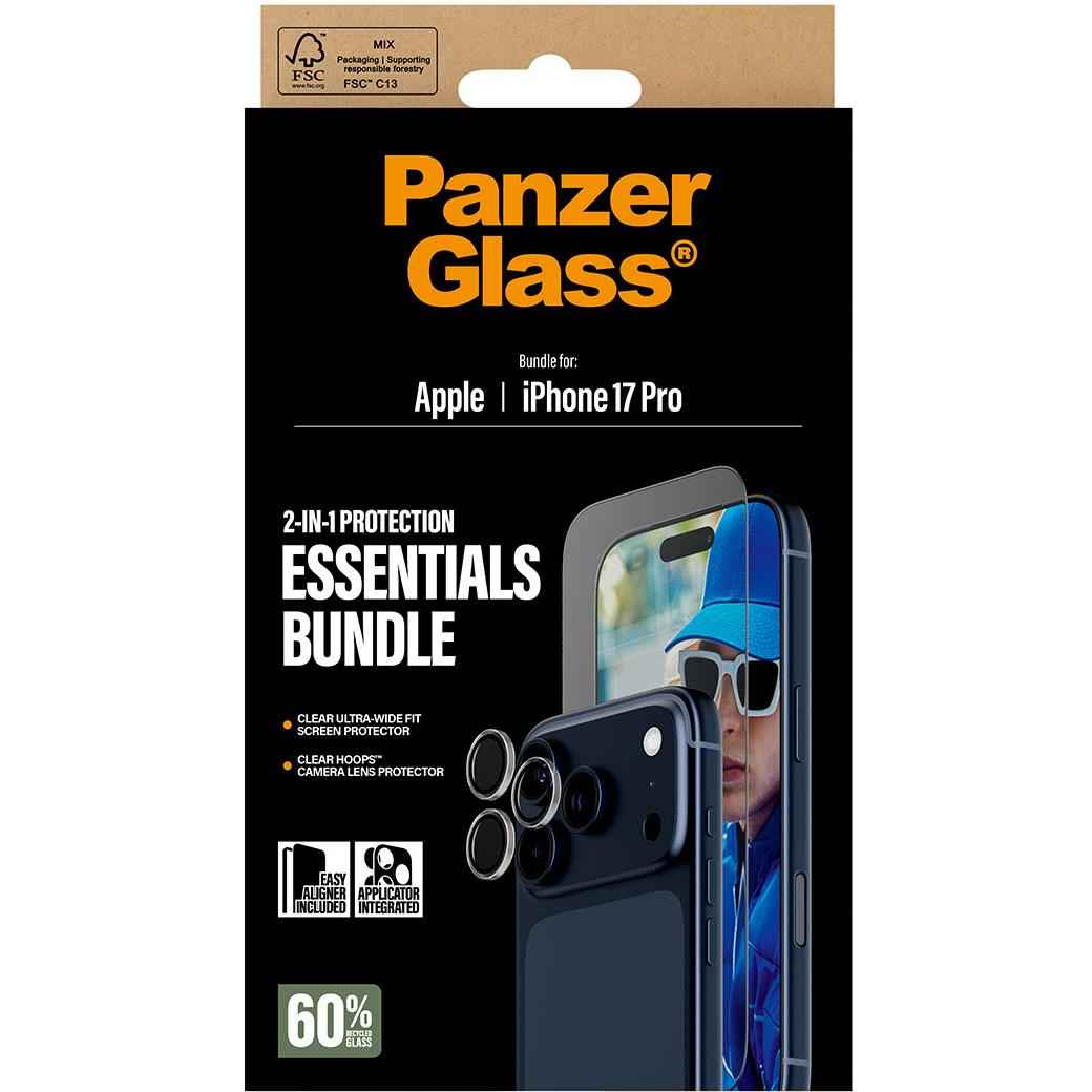 Panzer 2-in-1 Bundle UWF Screen Protector + Hoops for iPhone 17 Pro