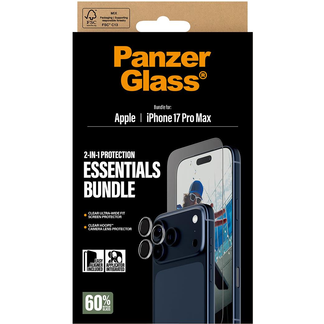 PanzerGlass 2-in-1 Bundle UWF Screen Protector + Hoops