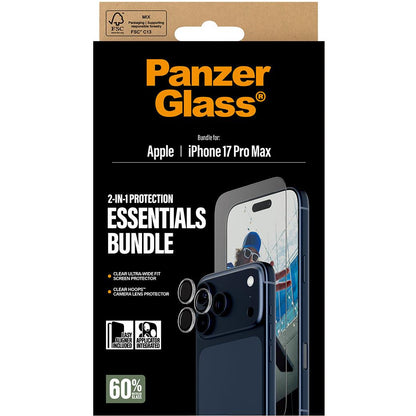 PanzerGlass 2-in-1 Bundle UWF Screen Protector + Hoops